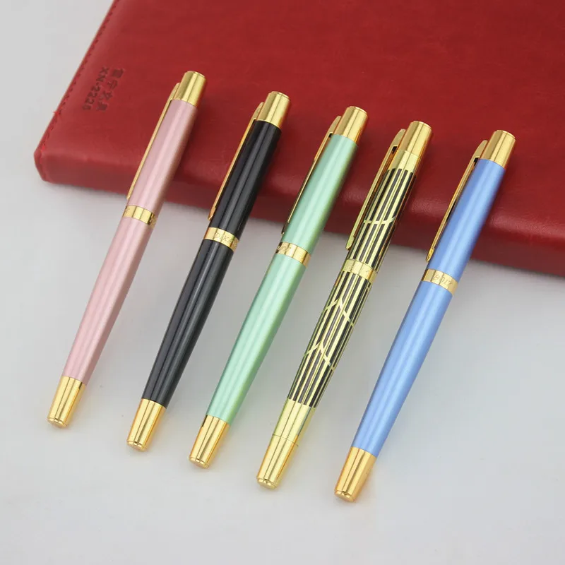 

Dikawen 8012 Rollerball Pen with Smooth Refill , Brown Stripe Signature Writing Pen for Office / Business / School Supplies