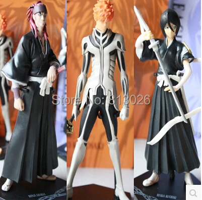

3pcs/set Bleach Kurosaki ichigo Kuchiki Rukia Abarai Action Figure PVC Collection figures toys for christmas gift brinquedos