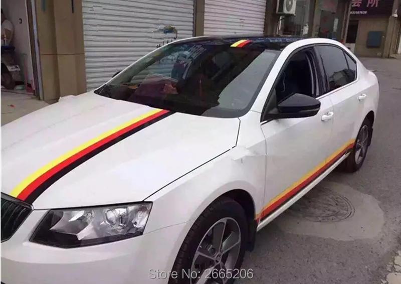 100x15 см автомобильные аксессуары спортивные трехцветные ПВХ наклейки на весь