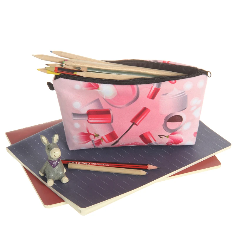  Jom Tokoy Fashion Brand Cosmetic Bags 2016 New Fashion 3D Printing Women Travel Makeup Case HZB713