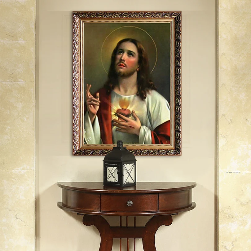 Картина на холсте с изображением Иисуса и Иисуса, плакат и принт Иисуса, настенные художественные картины для гостиной, украшения для дома 01