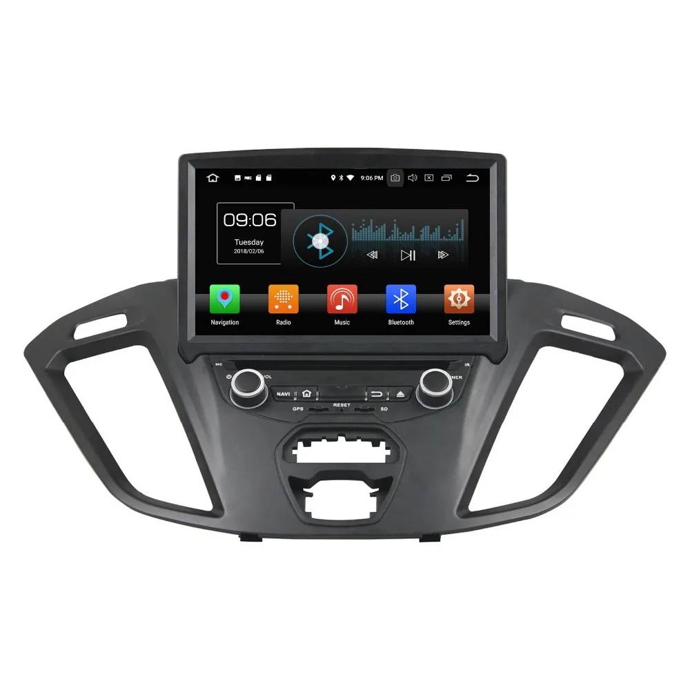 " Android 8,0 Восьмиядерный автомобильный Радио DVD gps головное устройство для Ford Transit Custom Bluetooth wifi USB DVR Mirror-link