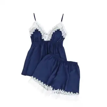 

satin lace sexy pijamas women night suit summer sets for women 2019