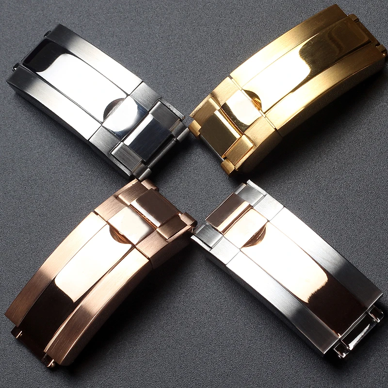 Watchbands Clasp Folding Buckle For Role rubber leather Strap Buckle Clasp Submariner Cosmograph Daytona GMT-Master Accessories