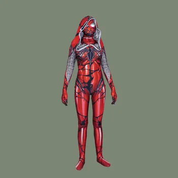 

Red Carnage Venom Spider Man Scarlet blood Gwen Stacy Cosplay Costume Spiderman Zentai Superhero Bodysuit Suit full outfit