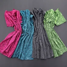 Женская Профессиональная спортивная футболка для бега фитнеса спорта, быстросохнущая, с коротким рукавом, Спортивная футболка для бега, йоги