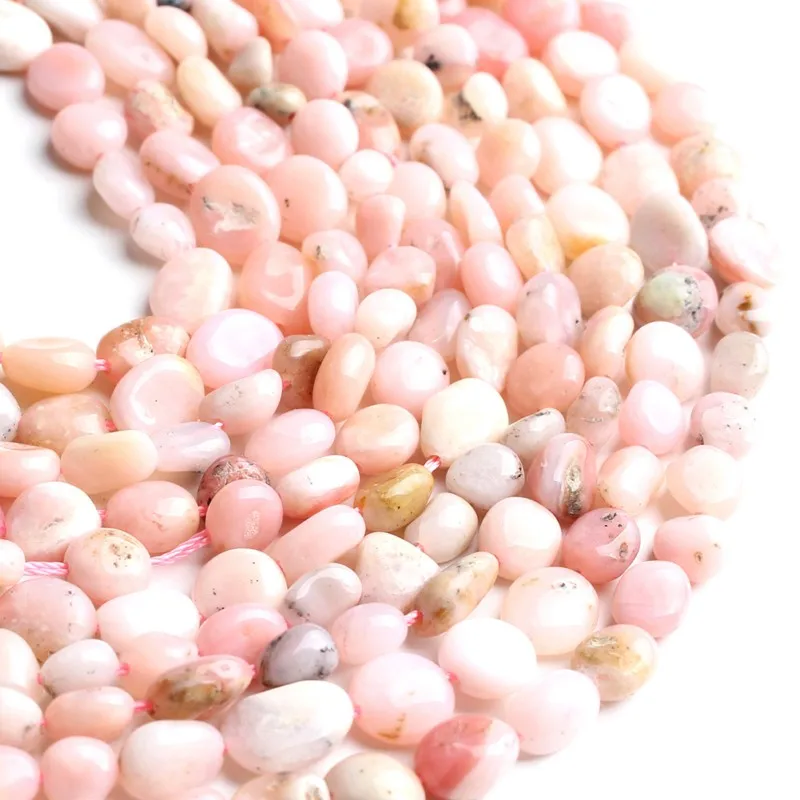 

Natural Stone Beads 6-8mm Irregular Pink Opal Stone Beads For Jewelry Making Bracelet Necklace 15inches