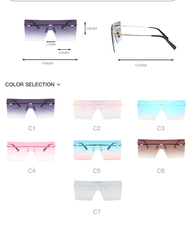 WHO CUTIE, негабаритные безрамные солнцезащитные очки для женщин, фирменный дизайн, Ретро стиль, квадратная оправа, цельные солнцезащитные очки, оттенки OM458