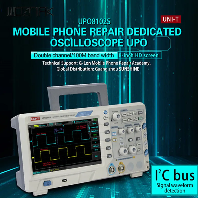  HIGN QUALITY 2 CHANNEL 100MHZ 1GS/S DIGITAL OSCILLOSCOPES UNI-T BRAND UT2102CEX