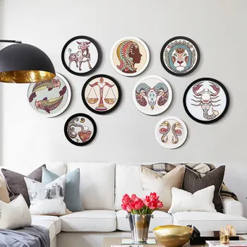 

Simple Circular Photo Frame Hanging Wall Picture Frame Without Painting Core European Style Creative Studio Photo Wall Frame