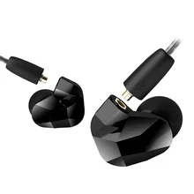 Black Moxpad X9 Dual Dynamic Driver Professional In Ear Sport Earphone With Mic For Iphone Phones MP3 Detachable Cable With Box