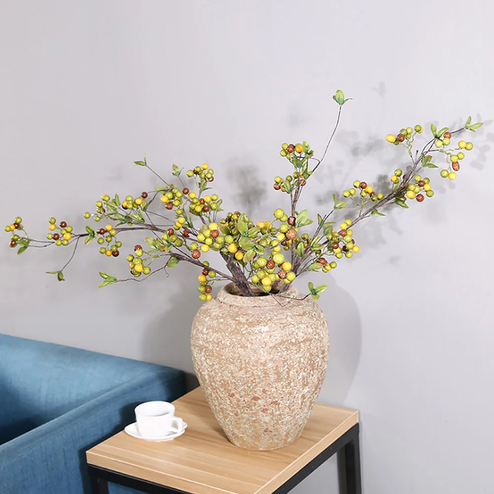 

100cm Fake Flowers Shop Simulation Fruit Home Desktop Office Foam Bunch Garden Decorative Fortune Berries Wedding Plants