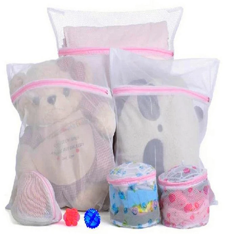 

Zippered Mesh Laundry Wash Bags Foldable Delicates Lingerie Bra Socks Underwear Washing Machine Clothes Protection Net