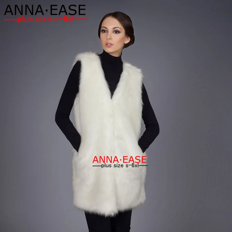 plus size black fur gilet