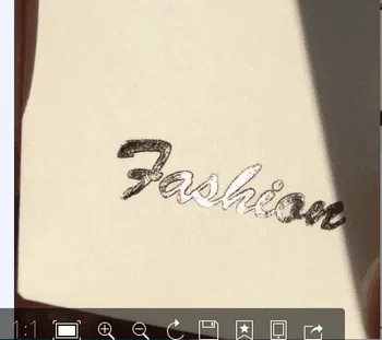 

Custom grade A 400gsm Coated paper round edge black foil swing Hang tag 5 cm * 7 cm