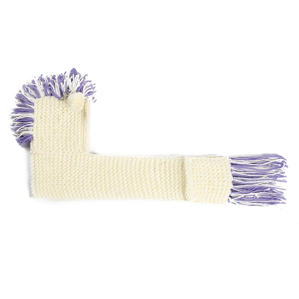 New Unicorn Animal Cartoon Cute Hat Child Warm Knit Cap Scarf Shawl Children's Cap