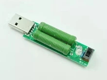 10pcs USB Port Mini Discharge Load Resistor Digital Current Voltage Meter Tester 2A/1A With Switch 1A Green Led / 2A Red Led