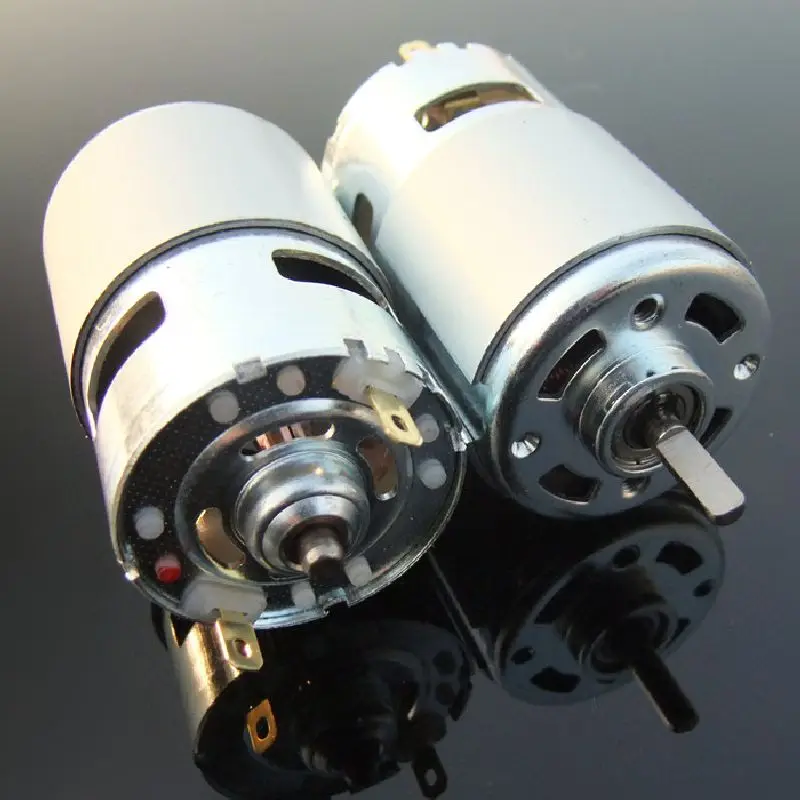 12V 10000rpm 775 Motor One BALL Bearing D Type DC Motor Flat Edge Axis