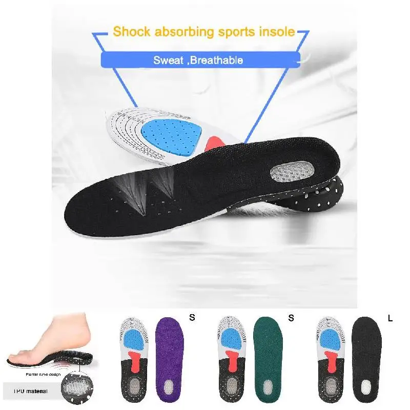 

2019 Fashion Droppshiping 1 Pair Sole Pad Orthotic Sport Running Insoles Shoe Pad Breathable Arch Support Cushion dg88