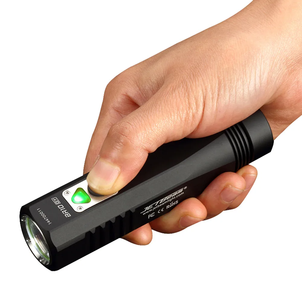 Top 2017  JETBeam BR10GT Black XM-L2 LED Rechargeable Bike Light Flashlight + battery Mar13 12