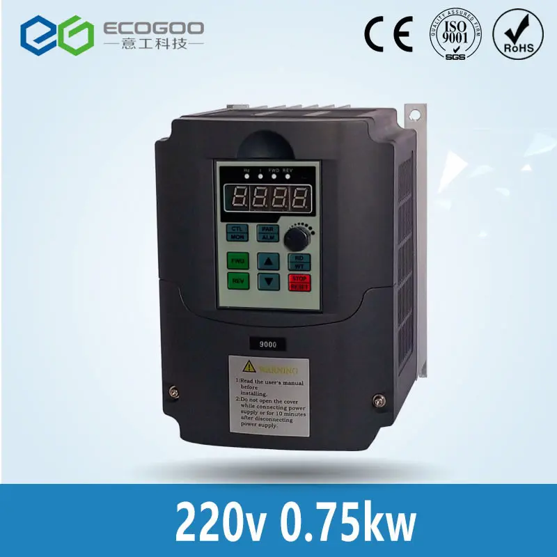 Горячее предложение! Распродажа! 220 V 0.75KW однофазный вход и 220 В 3 фазы Выход мини-преобразователь частоты/привод с регулируемой скоростью/преобразователь частоты