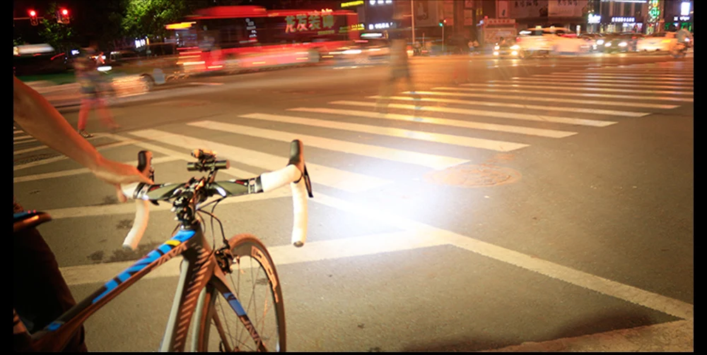 Top CoolChange Waterproof Bike Light USB Rechargeable Cycling Light T6 LED Warning Flashlight Battery 1200mAh 6 Modes Bicycle Light 14