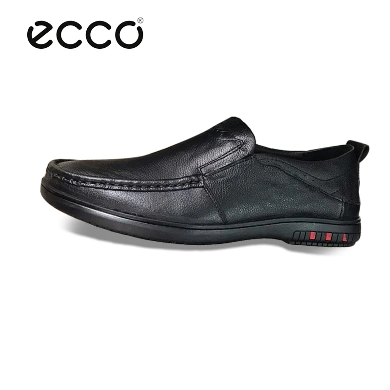 

ecco 2019 Men Comfortable Casual Shoes Genuine Leather Men Loafers Moccasins Breathable Quality Slip On Flat Driving shoes
