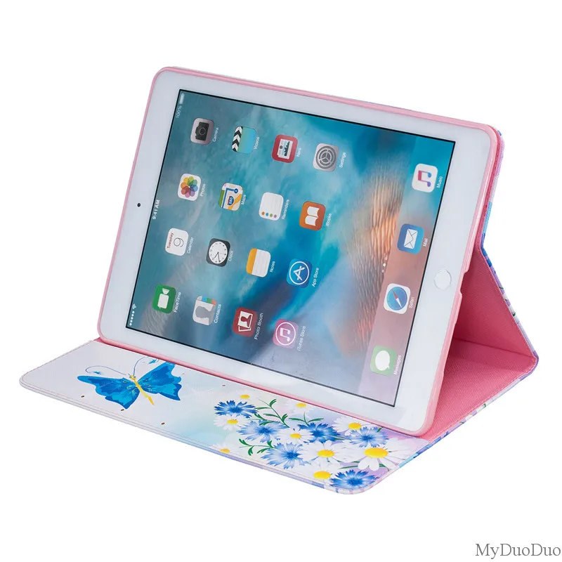 Cute Bear Case PU Leather For Ipad Pro 9.7 Case for Ipad Pro Mini Butterfly Flower Stand Tablet Cover 9.7 Inch Wallet Fip Cases (21)