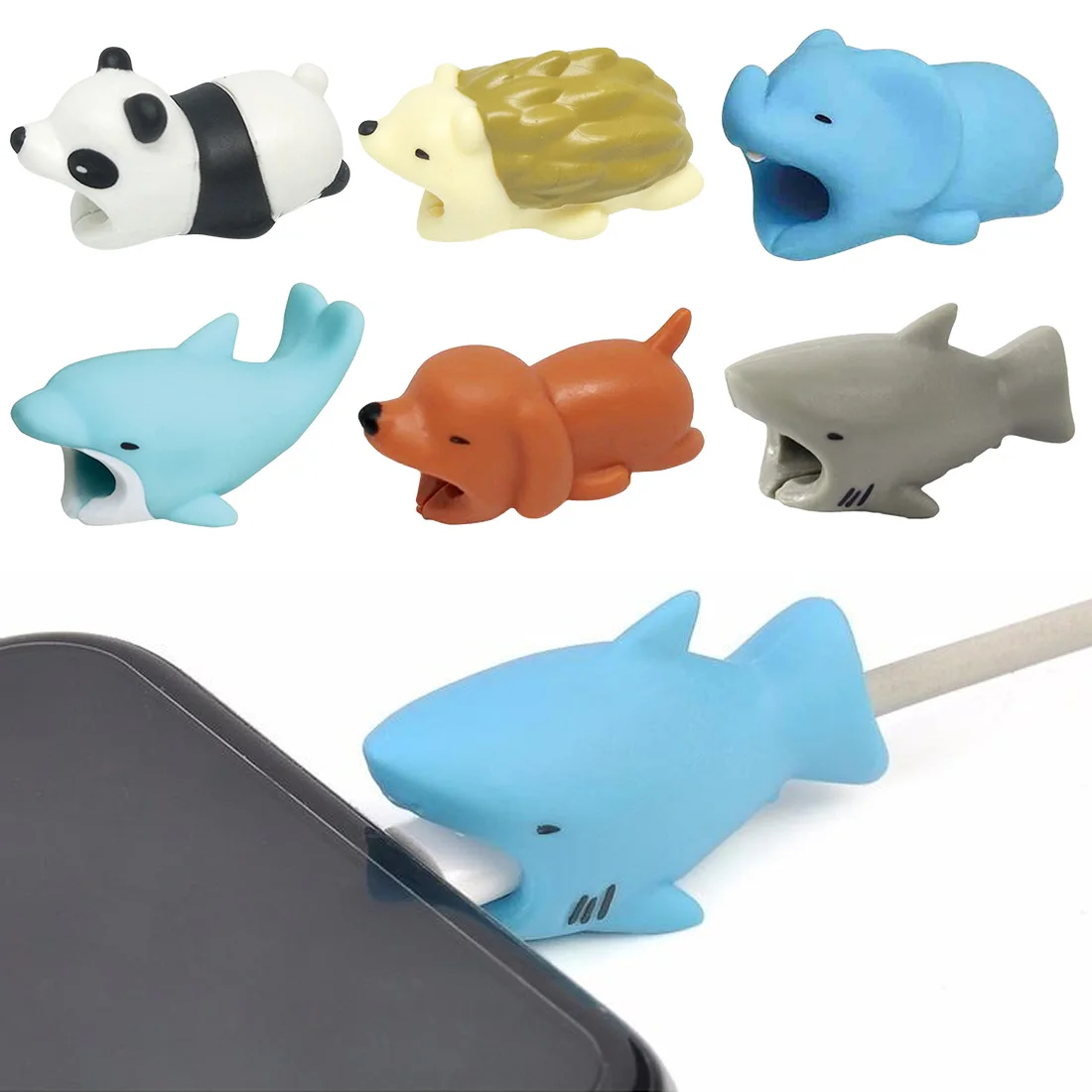 

Small Lovely Animal shape data line anti-break protector line winder Cable protection sleeve