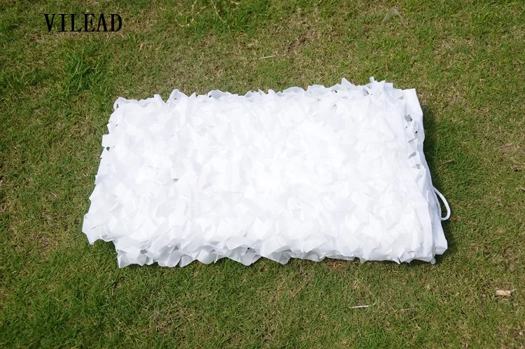 

VILEAD 3M*4M Snow White Tactical Camouflage Shade Cloth Camo Netting Fabric Clothing for Sun Shade