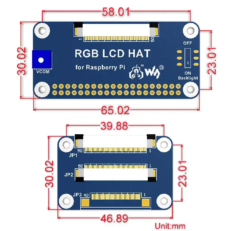 Raspberry Pi 7 дюймов lcd 7 дюймов 1024x600 ips дисплей dpi драйвер