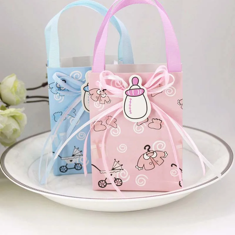 6pcs Baby Shower Candy Box Gift bag for Boy Girl Gender