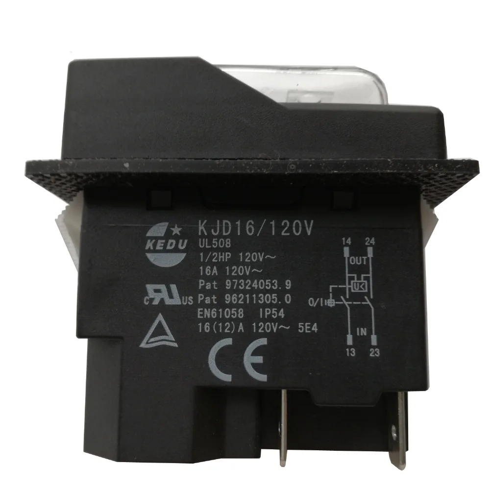 KEDU KJD16/120V 4Pins Waterproof Electromagnetic Self-reset Pushbutton ...