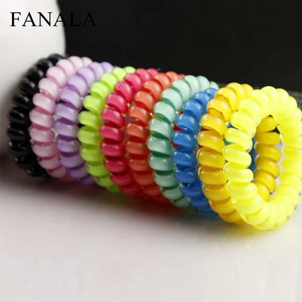 

Plastic Hair Girl Colors Sale Elastic Accessories Rope 1PC Hair Candy Style Bands Wire Telephone