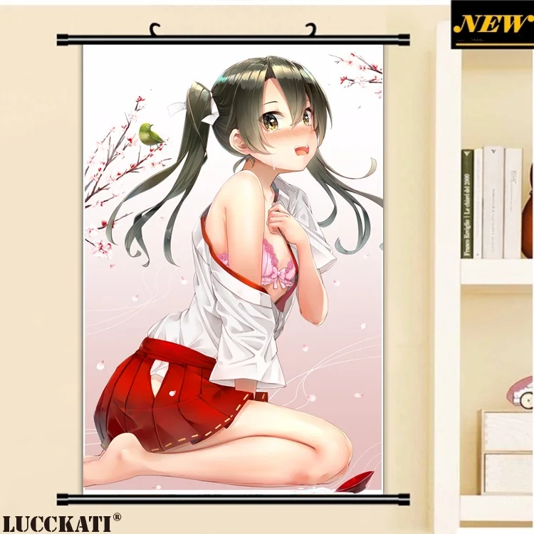 

40X60CM Sexy Fleet girls Kantai Collection kancolle loli cameltoe cartoon anime wall picture mural poster scroll canvas painting