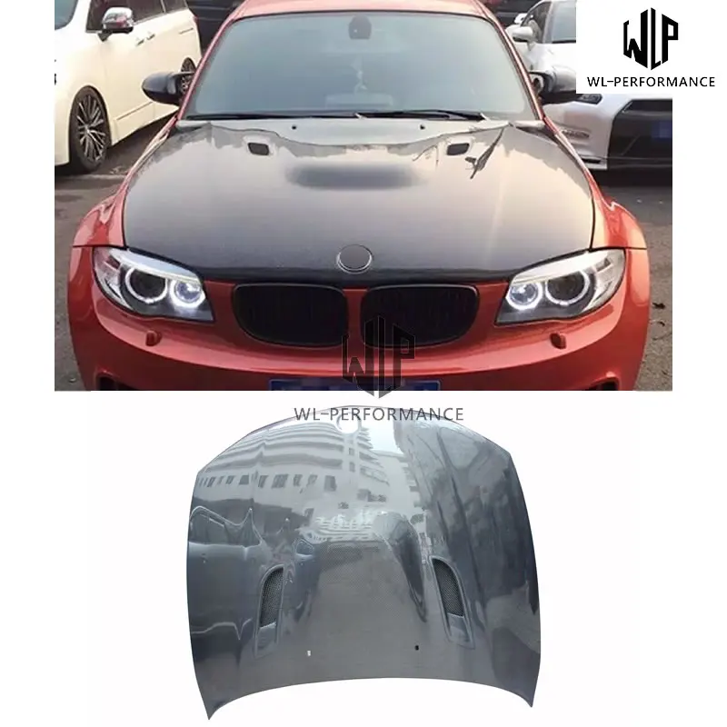 

E82 1M Front Engine Hood Cover Car Body Kit Carbon Fiber Fit For BMW 1 Series E82 1M ASP style Car Styling 04-10