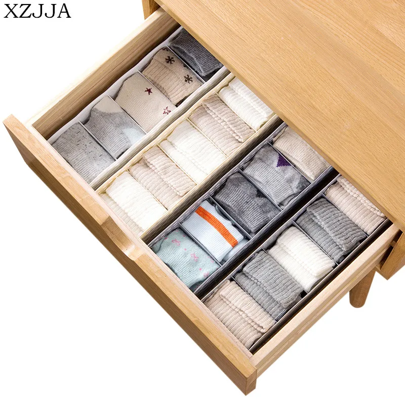 XZJJA الإبداعية DIY مقسم أدراج المنزلية صندوق تخزين درج المنظم ل الجوارب الملابس الداخلية XZJJA الإبداعية DIY مقسم أدراج المنزلية صندوق تخزين درج المنظم ل الجوارب الملابس الداخلية