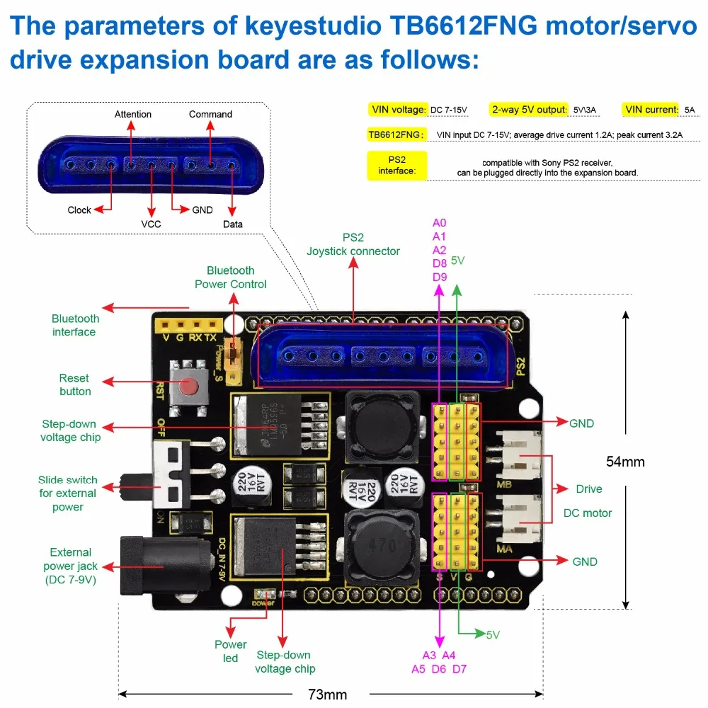 Keyestudio 4DOF акриловые игрушки робот Механическая рука коготь комплект для Arduino DIY робот