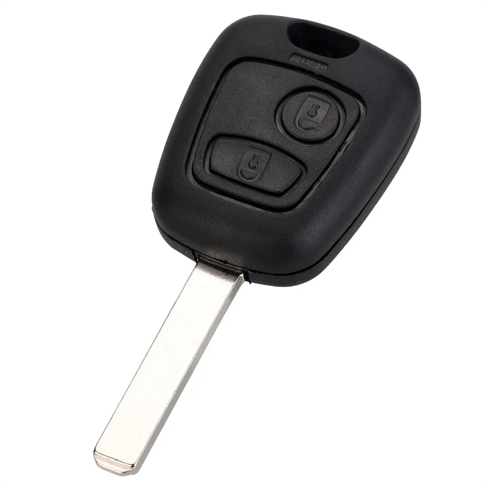 

2 Button Remote Car Key Case Shell without Groove Key For Peugeot 107 207 307 407 106 206 306 406 D05