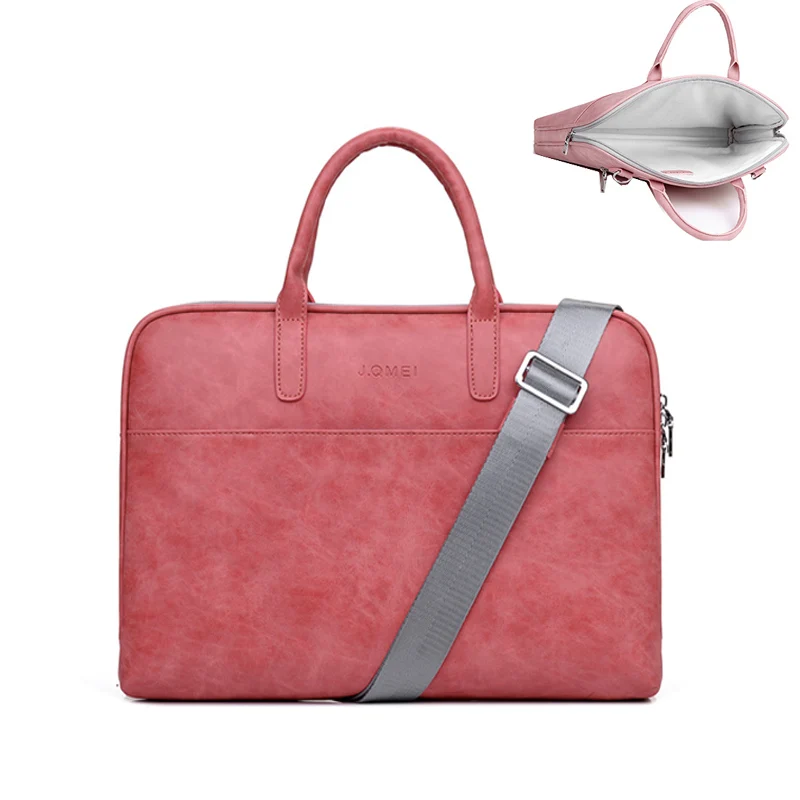 Водонепроницаемая полиуретановая сумка для ноутбука 17 15,6 14 1", Чехол для ноутбука MacBook Pro Air, сумка через плечо для мужчин и женщин - Цвет: Red