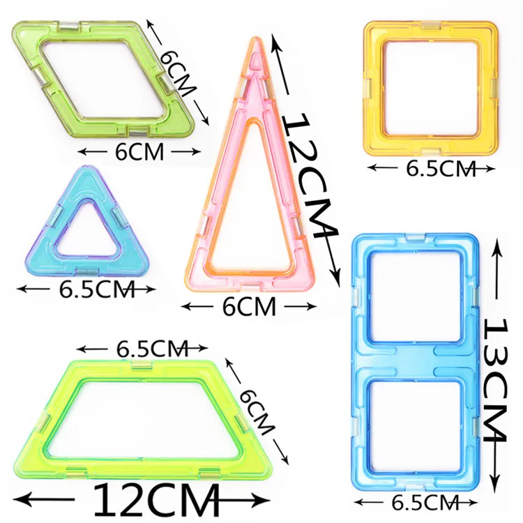 39 шт. магнитные пластиковые строительные блоки сборки DIY развивающие 3D дизайнерские магнитные Кирпичи игрушки для детей