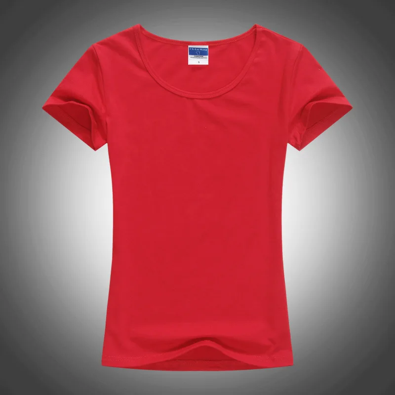 Slim Sexy Custom Tee Shirt Logo Photo Text Print dla kobiet Ladies Summer Cool Basic Cotton T-Shirt Short Sleeve Tshirt