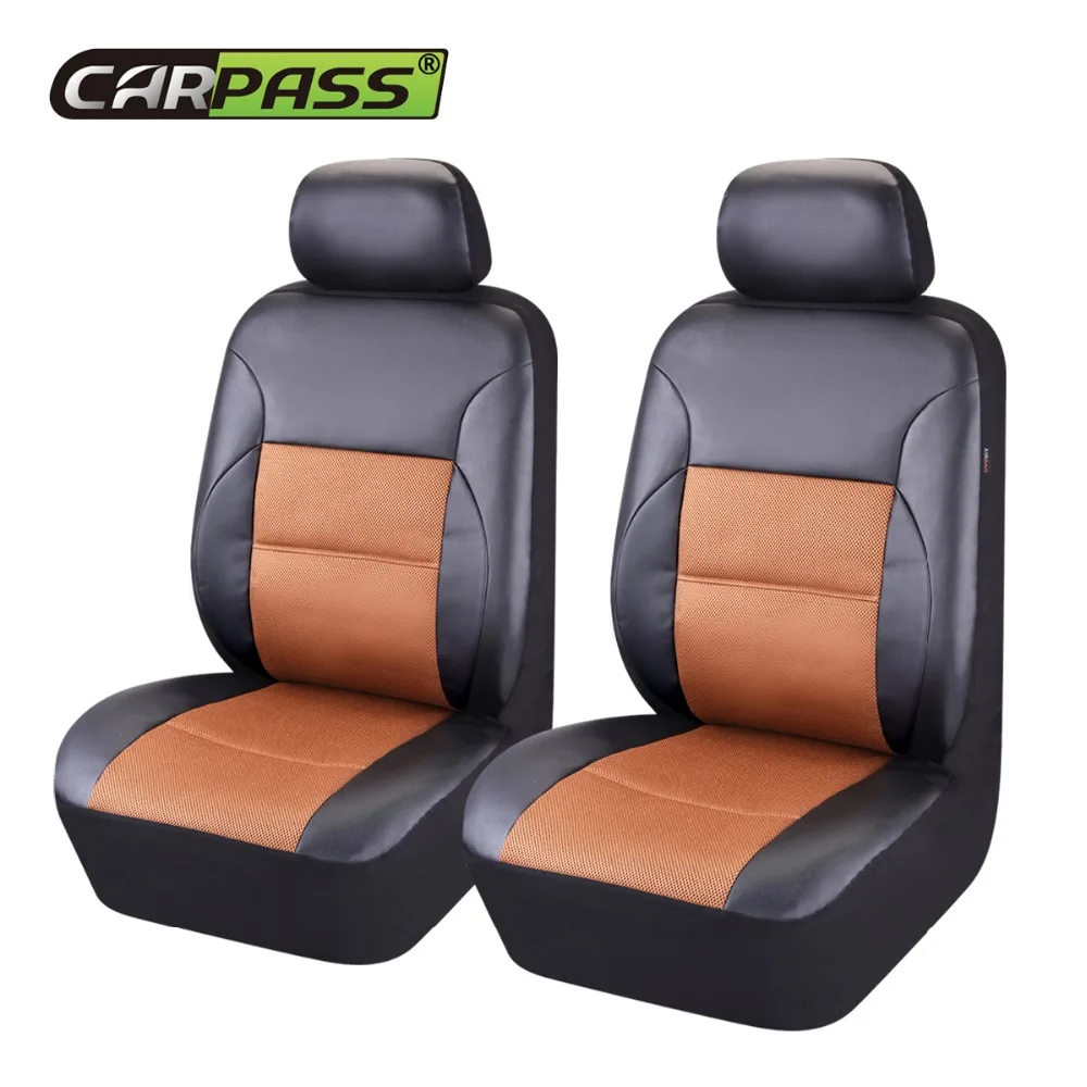 

PU Leather 2 Front Car Seat Covers Universal Fit Most Car Covers Auto Interior Decoration Accessories Car Seat Protector