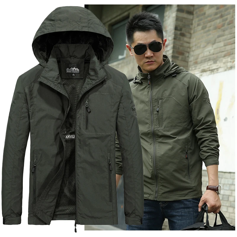 Goede Lente Jas Mannen 5XL 6XL Waterdichte Capuchon Mannelijke Jas Dunne Toevallige Sporting Jas Motorfiets Mode Bovenkleding Windjack Mannen