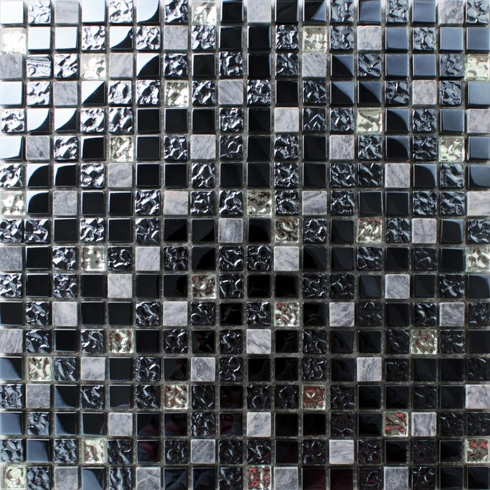 Black Gl Crystal Mixed Marble Square Mosaic Bathroom Wall Tiles Black Gl Crystal Mixed Marble Square Mosaic Bathroom Wall Tiles Kitchen Backsplash Home Improvement House Renovation In Stickers From Garden