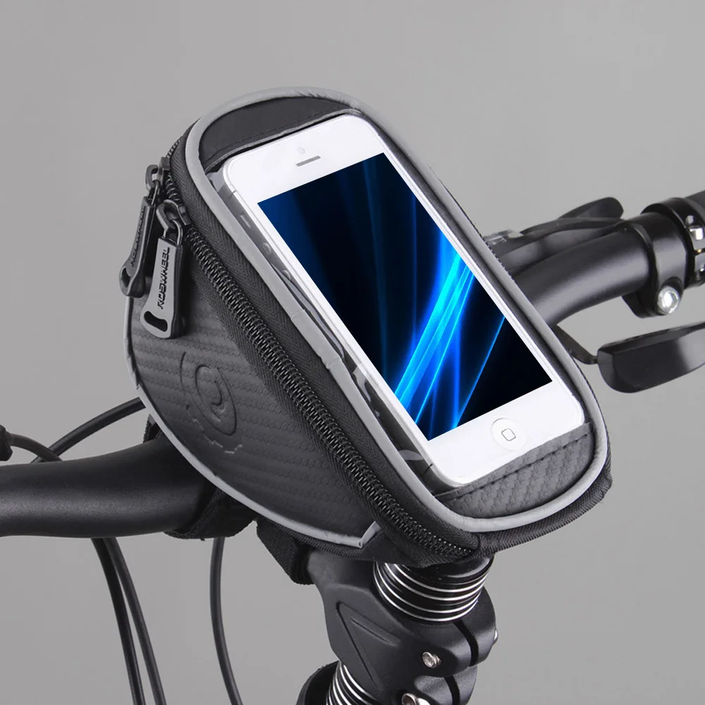 

4.2" 5" 5.5" ROSWHEEL Touchscreen Bicycle Bag Handlebar Cycle Cycling Frame Tube Bag Panniers Waterproof Bike Bag Phone Pouch