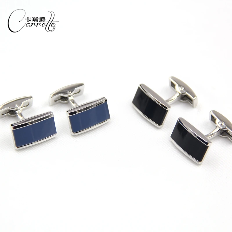 Spot direct high end French square cufflinks Men's variety of color