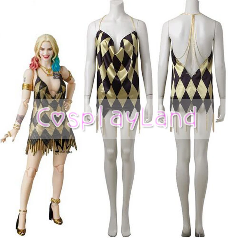 Cosplay&ware Harley Quinn Sexy Dress Halloween Costumes Adult Women Cosplay Squad Costume Custom Made -Outlet Maid Outfit Store