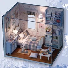 DIY кукольный домик Миниатюрный Набор для комнаты деревянная мебель набор мини домашний ремесло строительный комплект строительные игрушки детские подарки на день рождения