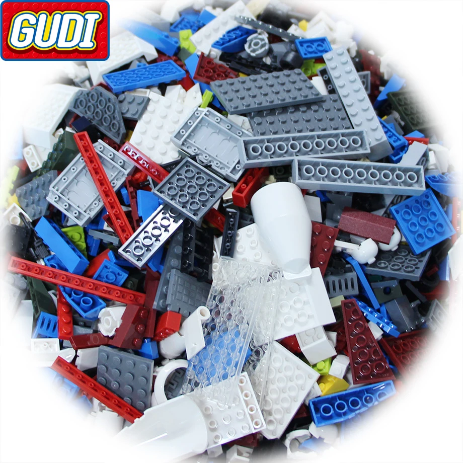 GUDI 1kg Weight Random Bricks Building Blocks City DIY Creative Educational Toys For Children designer